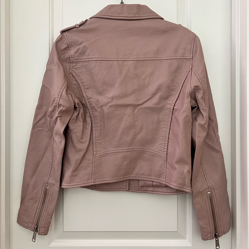 Pistola, Dusty pink moto leather jacket, Size medium - Picture 3 of 6